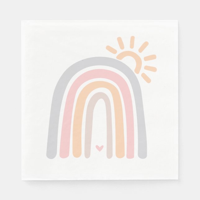 Servilleta De Papel Sunshine and Rainbows (Anverso)