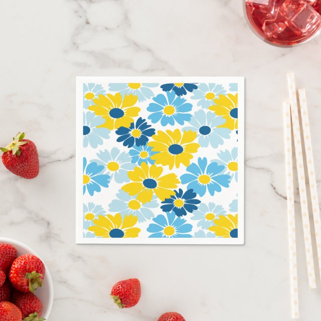 Servilleta De Papel Sunshine Blue Sky Blooming Daisy (In situ)