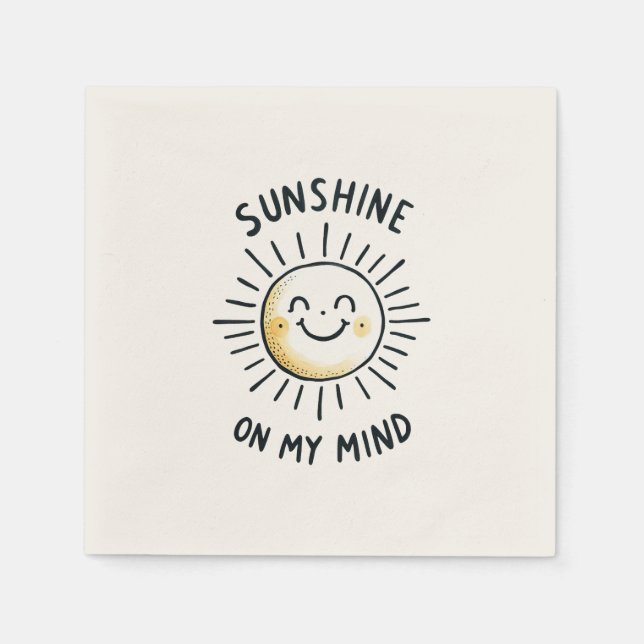 Servilleta De Papel Sunshine En Mi Mente (Anverso)