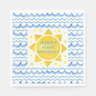 Servilleta De Papel Sunshine Ocean & Stars Napkins de cumpleaños - 1er