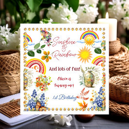 Servilleta De Papel Sunshine Rainbow Spring Garden Butterfly Cumpleaño