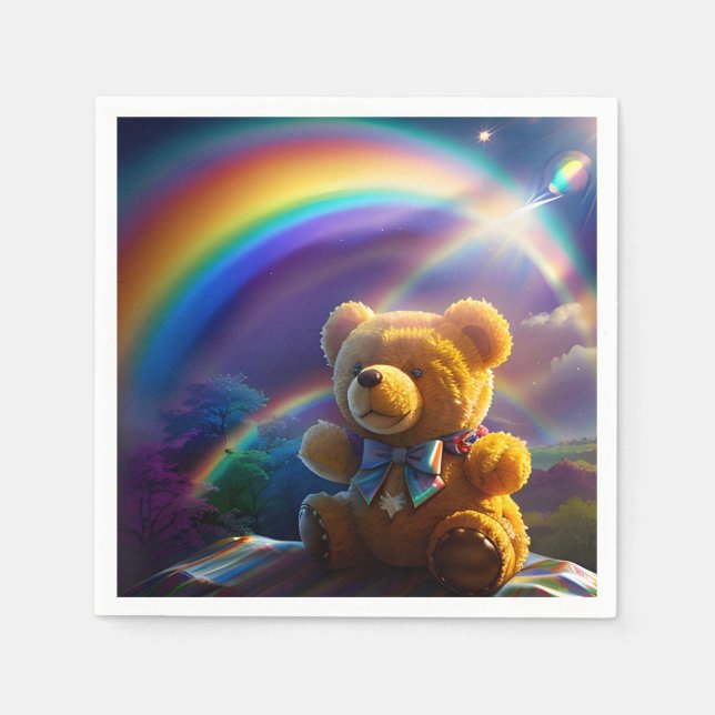 Servilleta De Papel Sunshine Rainbow Teddy Bear Wonderland (Anverso)