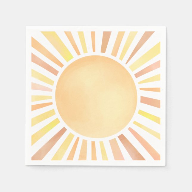 Servilleta De Papel Sunshine Yellow Orange Sun (Anverso)