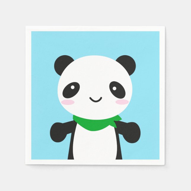 Servilleta De Papel Super Cute Kawaii Panda (Anverso)
