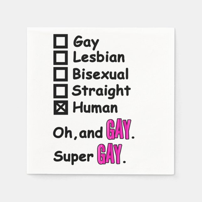 Servilleta De Papel Super Gay (Anverso)