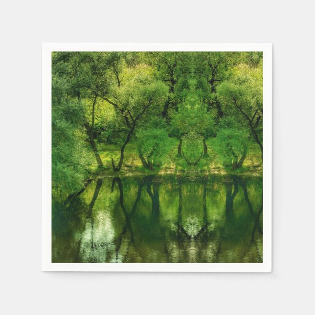 Servilleta de papel Super Green River Tree Reflect (Anverso)