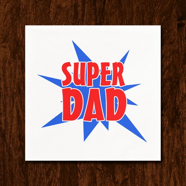 Servilleta De Papel Super papá del Día del Padre (Subido por el creador)