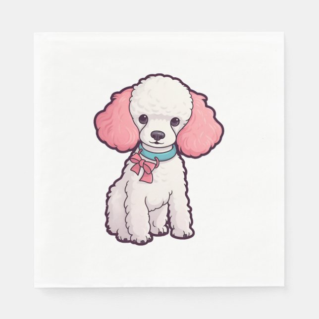 Servilleta De Papel Supercúpula de perro caniche (Anverso)
