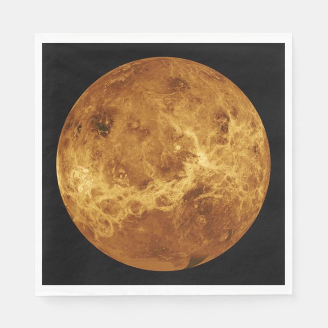 Servilleta De Papel Superficie del planeta Venus (Anverso)