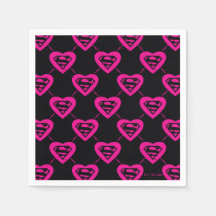 Servilleta De Papel Supergirl Hearts Diagonal Pattern