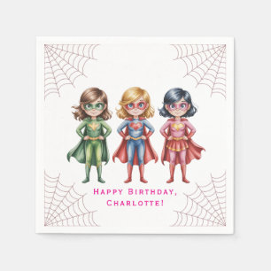 Servilleta De Papel Supergirl Heroes fiesta de cumpleaños para Chicas