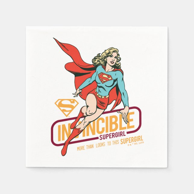 Servilleta De Papel Supergirl invencible retro gráfico (Anverso)