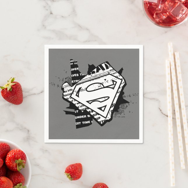 Servilleta De Papel Supergirl Newsprint S-Shield (In situ)