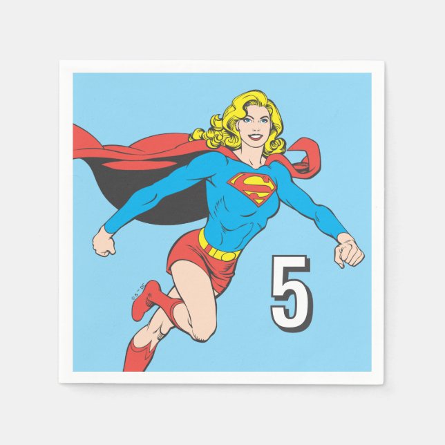 Servilleta De Papel Supergirl Pose 1 (Anverso)