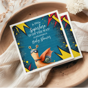 Servilleta De Papel Superhéroe Animals Boy Baby Shower