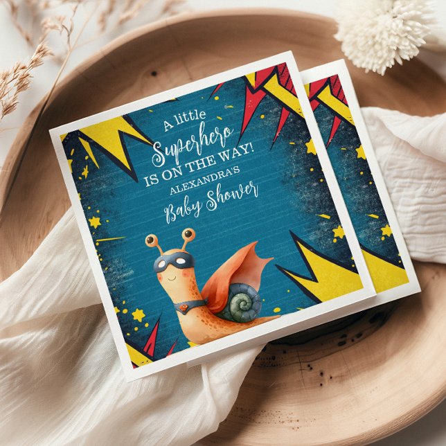 Servilleta De Papel Superhéroe Animals Boy Baby Shower (Subido por el creador)