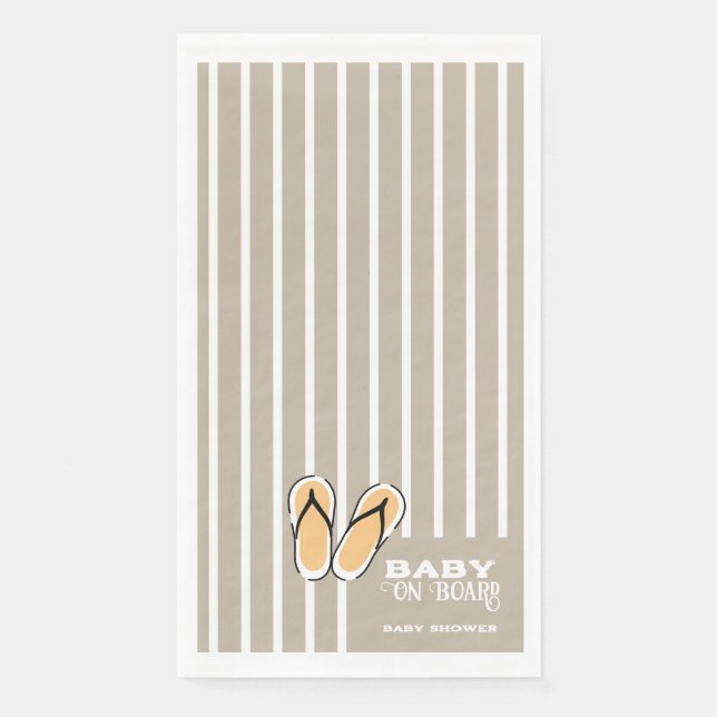 Servilleta De Papel Surf Board Baby Shower Custom - Gender Neutral (Anverso)