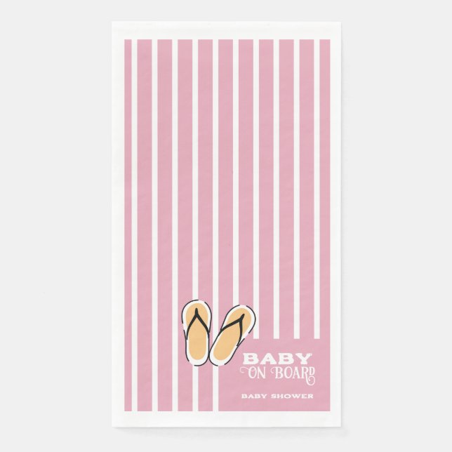 Servilleta De Papel Surf Board Baby Shower Custom - Gender Neutral (Anverso)