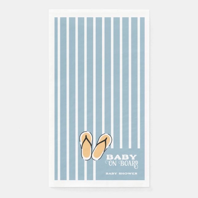 Servilleta De Papel Surf Board Baby Shower Custom - Gender Neutral (Anverso)