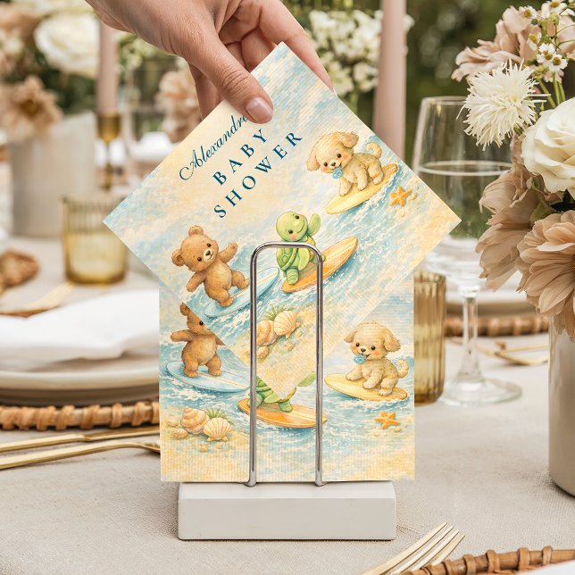 Servilleta De Papel Surf’s Up Baby Shower (Subido por el creador)