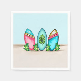 Servilleta De Papel Surfboards Retro