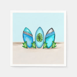 Servilleta De Papel Surfboards Retro