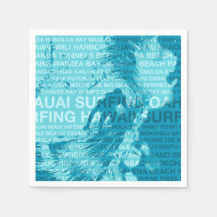 Servilleta De Papel Surfing Hawaii Green Room Hawaii Surfer