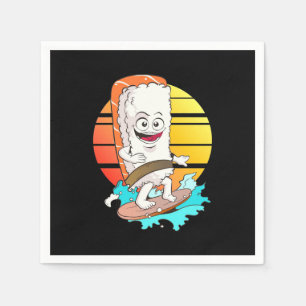 Servilleta De Papel Surfing Sushi