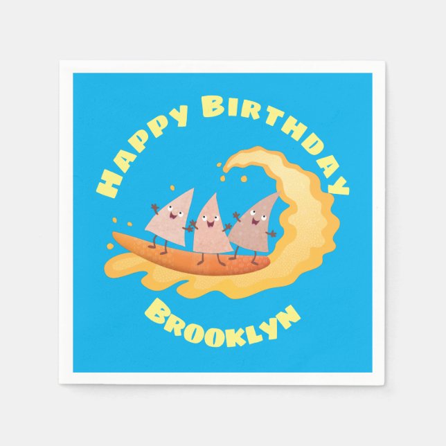 Servilleta De Papel Surfista de maíz de nachos (Anverso)