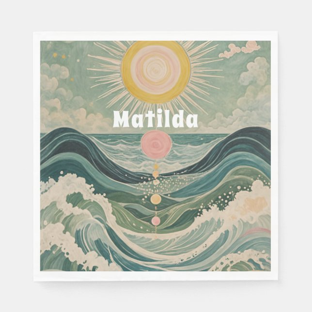 Servilleta De Papel Surge solar personalizado (Anverso)