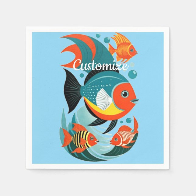 Servilleta De Papel Surtido de peces tropicales Thunder_Cove (Anverso)
