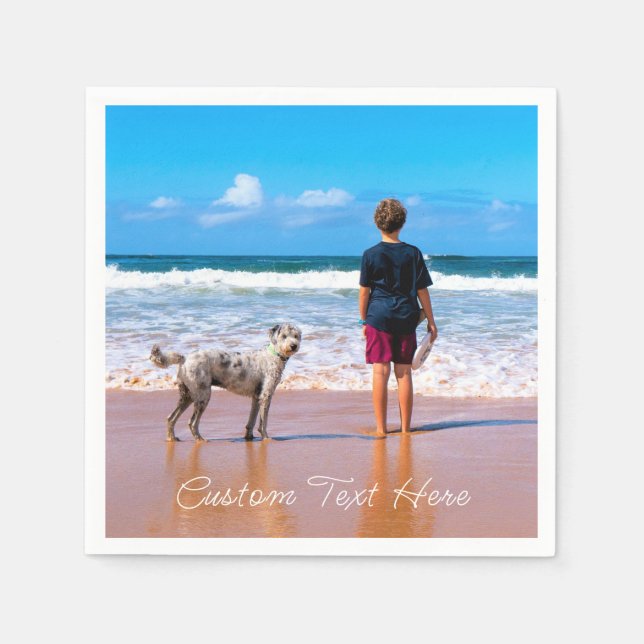 Servilleta De Papel Sus toallas favoritas de fotos con nombre de texto (Anverso)