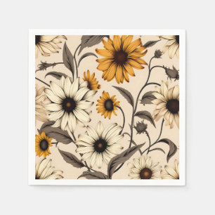 Servilleta De Papel Susans De Ojos Negros Con Marrón Claro