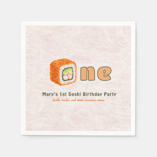 Servilleta De Papel Sushi- 1st Birthday