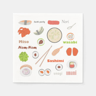 Servilleta De Papel Sushi Fiesta Napkins