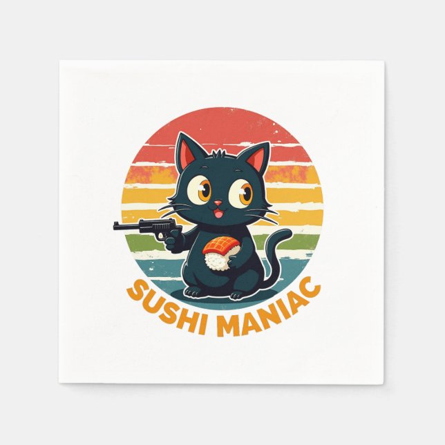 Servilleta De Papel Sushi maniac (Anverso)