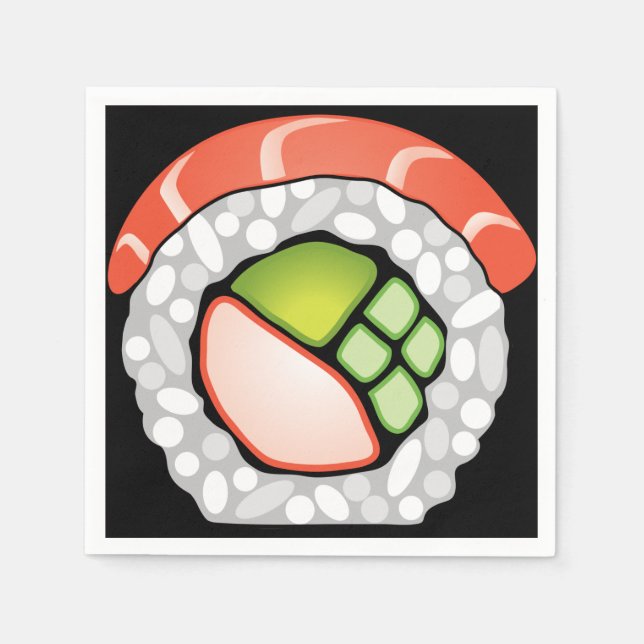 Servilleta De Papel Sushi Roll (Anverso)