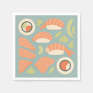 Servilleta De Papel Sushi & Sashimi (Estilo Americano)