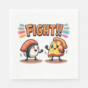 Servilleta De Papel Sushi vs Pizza