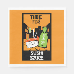 Servilleta De Papel Sushi Y Sake Foodies