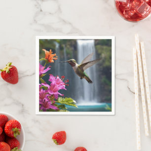 Servilleta De Papel "Susurros de la naturaleza: Hummingbird, cascada