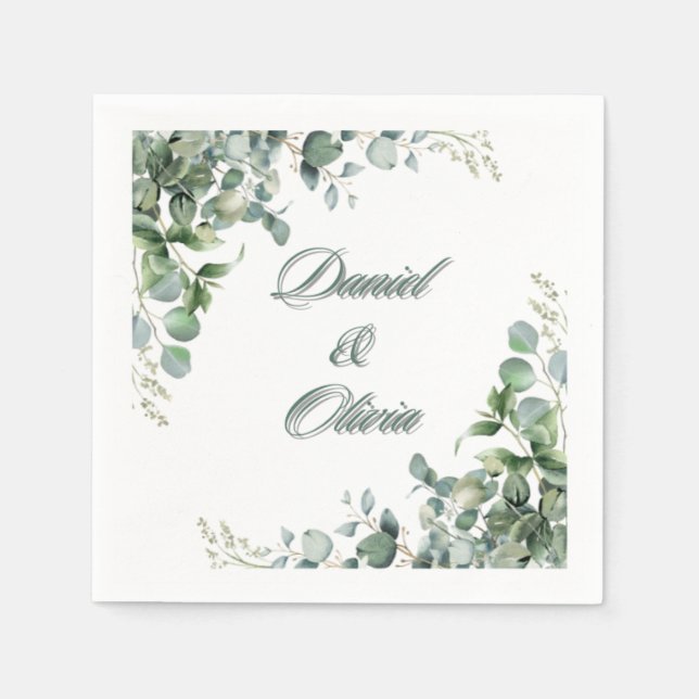 Servilleta De Papel "Susurros de verde" (Anverso)