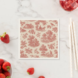 Servilleta De Papel Susurros del campo - Papel de tela roja Napk