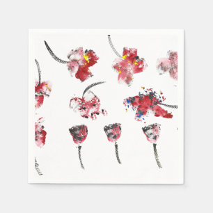 Servilleta De Papel Susurros Florales - Resumen de Hibiscus Acrílico y
