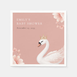 Servilleta De Papel Swan Little Princess Baby Shower
