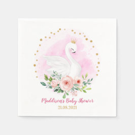 Servilleta De Papel Swan Princess Baby Shower Fiesta Napkin