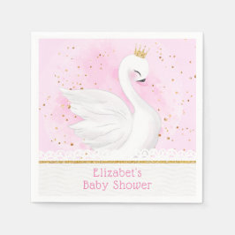 Servilleta De Papel Swan Princess Baby Shower Fiestas Napkins