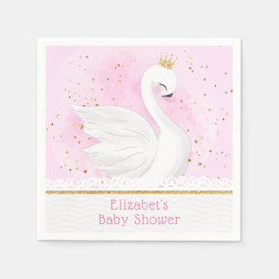 Servilleta De Papel Swan Princess Baby Shower Fiestas Napkins