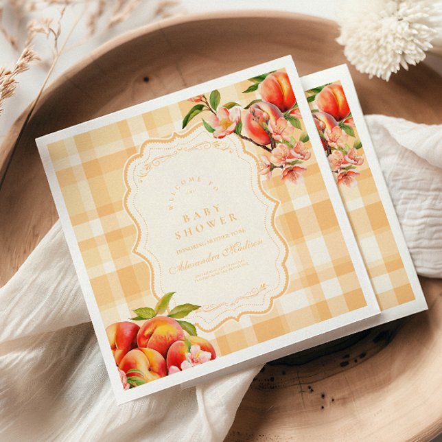 Servilleta De Papel Sweet As A Peach Baby Shower (Subido por el creador)