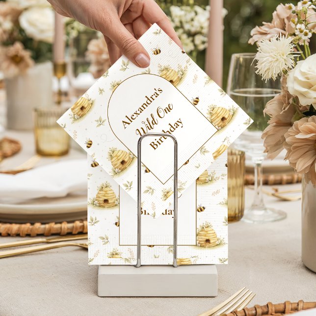 Servilleta De Papel Sweet As Can Bee Wild One Birthday (Subido por el creador)